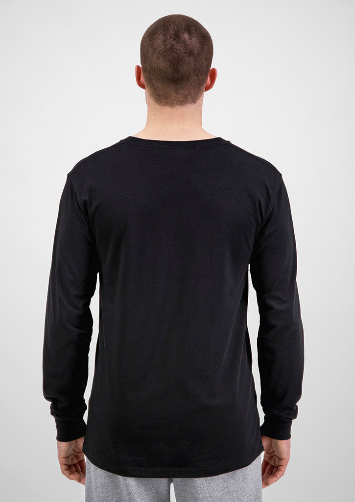 Mens Basis Long Sleeve Tee - Black