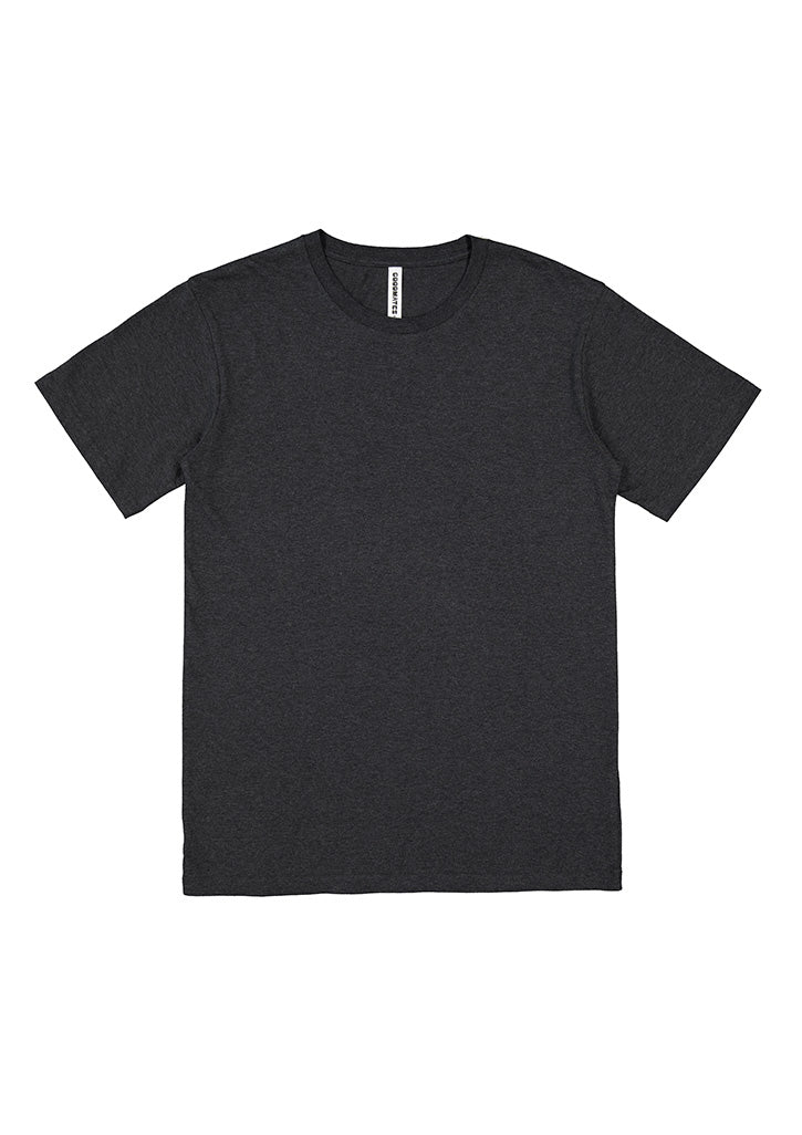 Mens Basis Short Sleeve Tee - Charcoal Marle