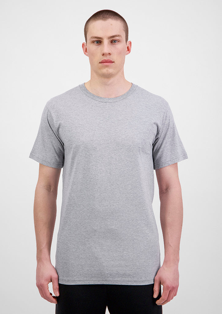 Mens Basis Short Sleeve Tee - Grey Marle