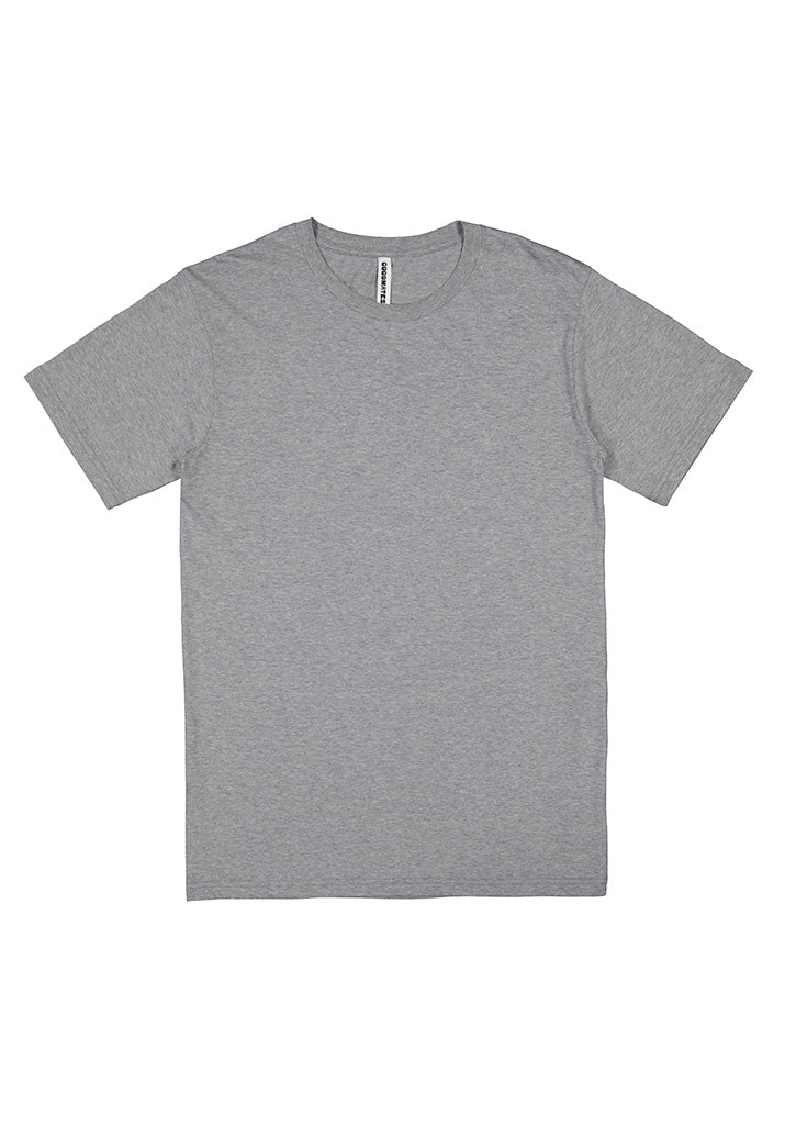 Mens Basis Short Sleeve Tee - Grey Marle