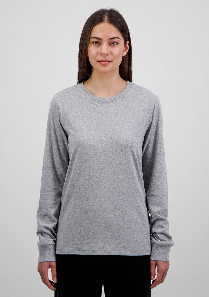 Womens Basis Long Sleeve Tee - Grey Marle