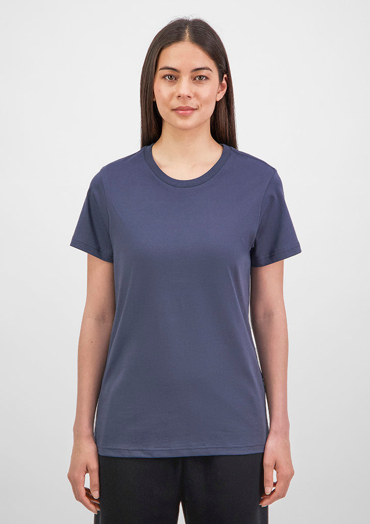 Womens Basis Short Sleeve Tee - Steel Blue