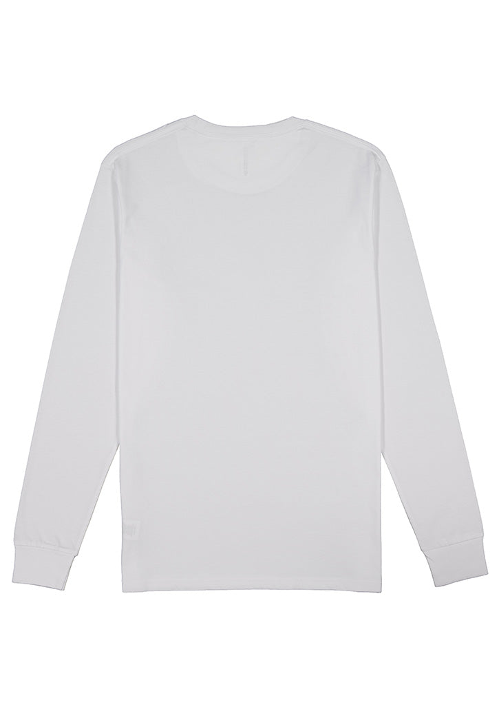 Mens Basis Long Sleeve Tee - White