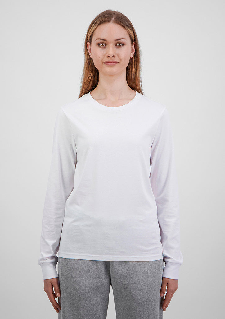 Womens Basis Long Sleeve Tee - White